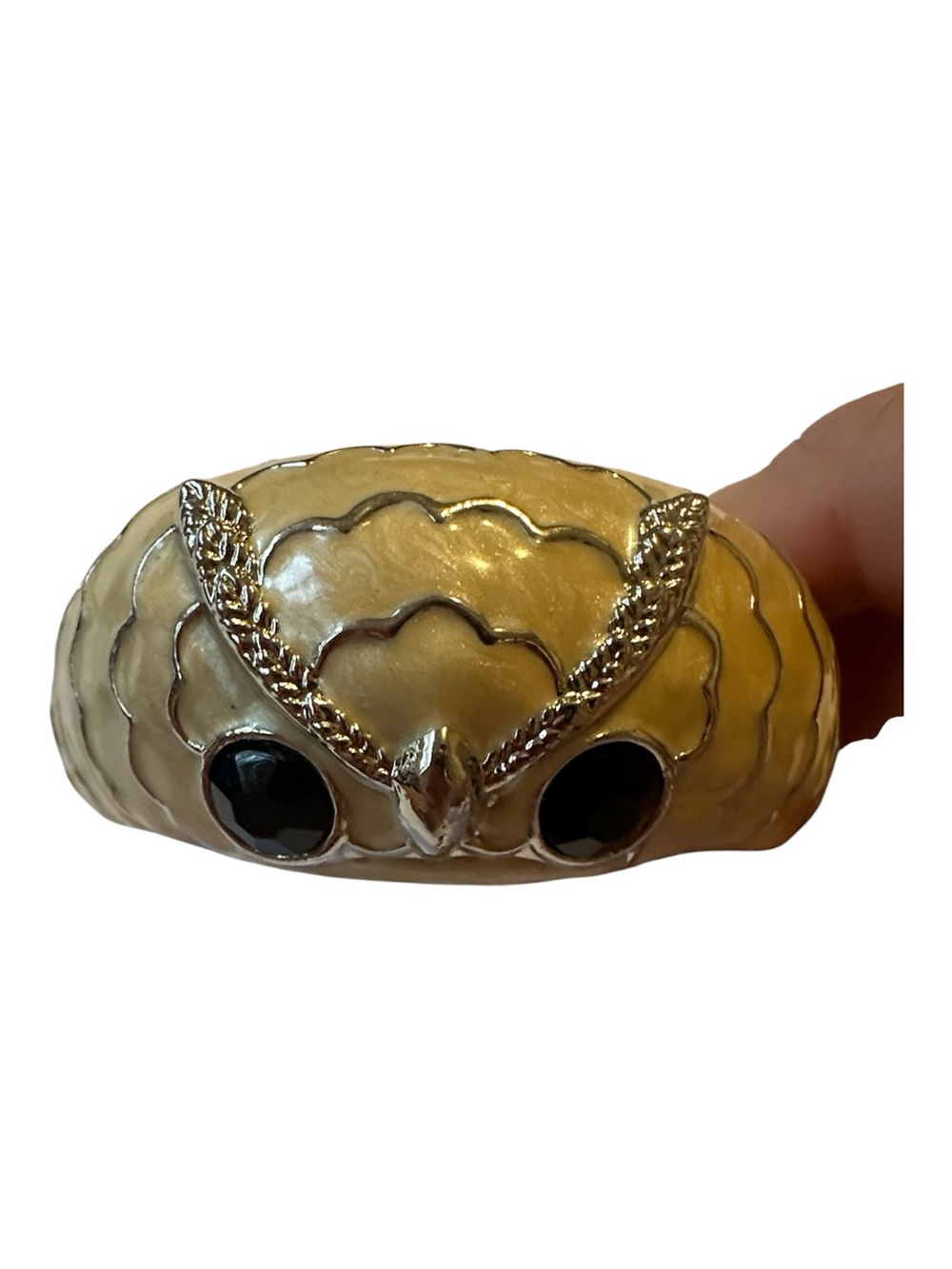 Owl Hinged Metal Bracelet